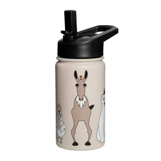 Botella Termo Animales Gris Arena 400 ml