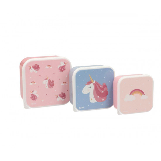 Set 3 Cajas Almuerzo Magical Unicorn