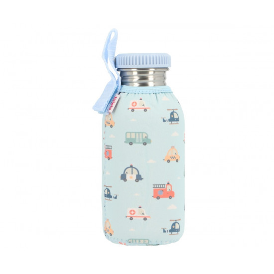 Botella Acero Inox 500 ml Con Funda City Cars Botella Acero Inox 500 ml Con Funda City Cars