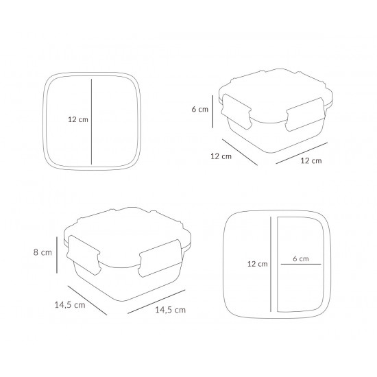 Caja Almuerzo Grande Geometric Nature Caja Almuerzo Grande Geometric Nature