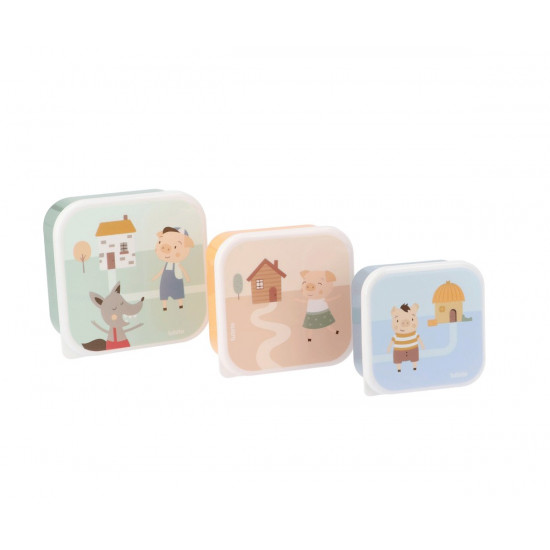 Set 3 Cajas Almuerzo The Three Little Pigs Set 3 Cajas Almuerzo The Three Little Pigs