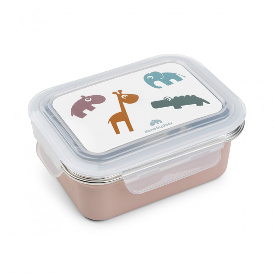 Caja Almuerzo Acero Deer Friends Rosa