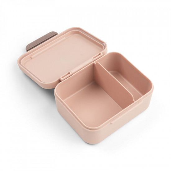 Cajita Almuerzo Con Separador y Tenedor Tiny Farm Rosa