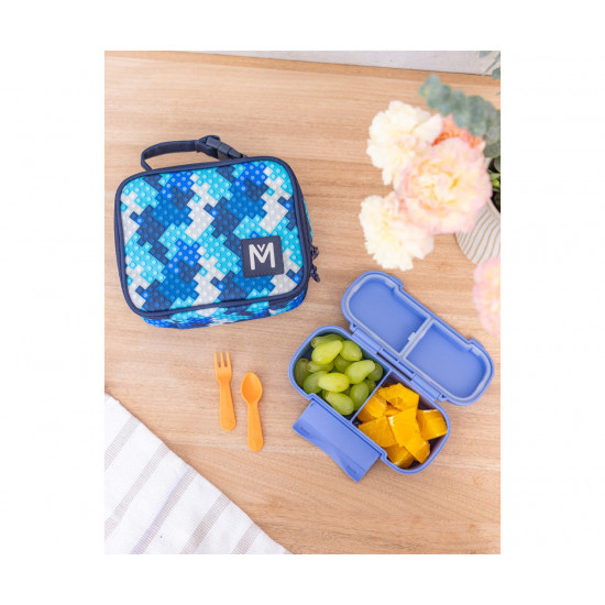 Caja Almuerzo Snack 2 Compartimentos Montii Azul