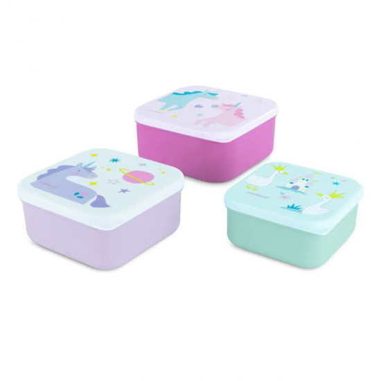 Set 3 Cajas Almuerzo Fantasy Unicornio Set 3 Cajas Almuerzo Fantasy Unicornio