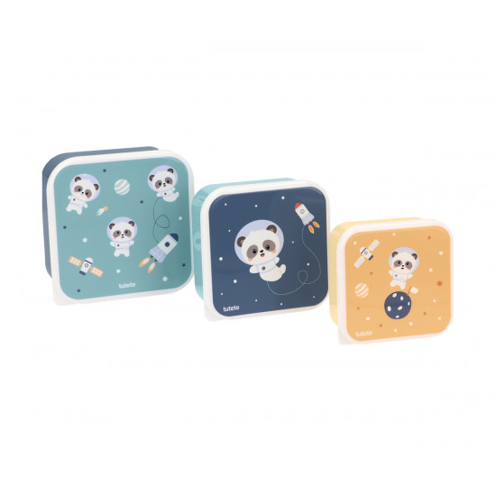 Set 3 Cajas Almuerzo Pandas